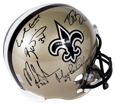 New Orleans Saints Multi Signed Replica Helmet With 5 Signatures Including Drew Brees, Earl Campbell, & Morten Anderson (Radtke COA)